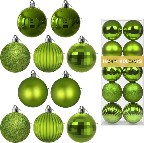Vista 148 de Esferas pequeñas de bronce de 1.6 pulgadas para decoración del árbol de Navidad, adornos inastillables para cumpleaños, Halloween, vacaciones, boda