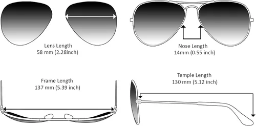 Vista 6 de Edge I-Wear QME08-PIR-1004 - Lentes de sol de aviador de metal de calidad para hombres y mujeres con lente mineral polarizada de alta calidad (S.m)