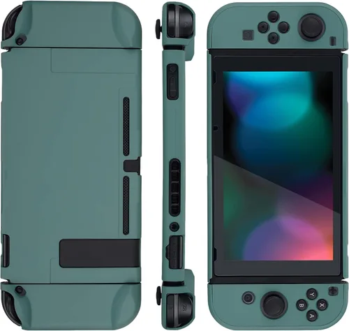 Vista 4 de eXtremeRate PlayVital - Cubierta trasera para consola Nintendo Switch, controlador de mano, protector separable para NS Joycon, funda protectora