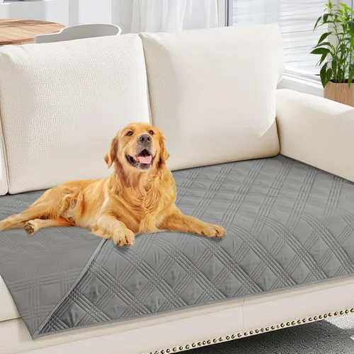Vista 100 de hyha - Manta impermeable para cama de perro, mantas suaves para mascotas, funda impermeable para sofá para perros, fundas reversibles lavables