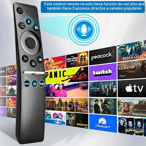 Vista 9 de Control remoto por voz para Samsung Smart TV, control remoto universal, compatible con todos para Samsung TV, LED, QLED, UHD, SUHD, HDR, marco LCD