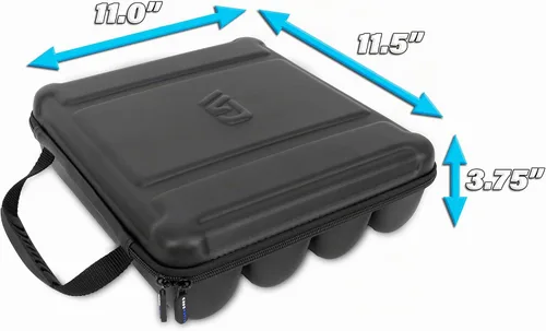Vista 4 de CASEMATIX Sennheiser, Shure y más - Funda de micrófono inalámbrico compatible con cuatro micrófonos inalámbricos de hasta 10.75 pulgadas