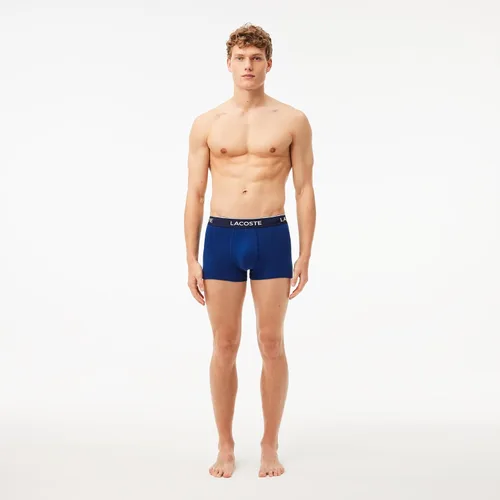 Vista 3 de Lacoste Traje de baño de algodón elástico tricolor para hombre, paquete de 3