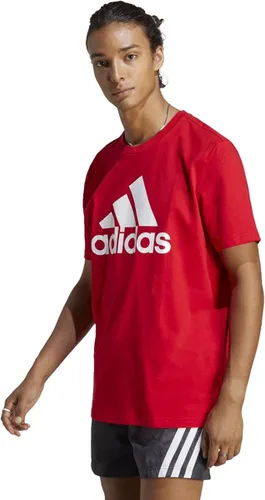 Vista 3 de adidas Camiseta Essentials Single Jersey con logotipo grande para hombre