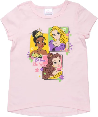 Vista 3 de Disney Princess Aurora Ariel Jasmine - Paquete de 3 camisetas gráficas para niñas pequeñas a niños grandes