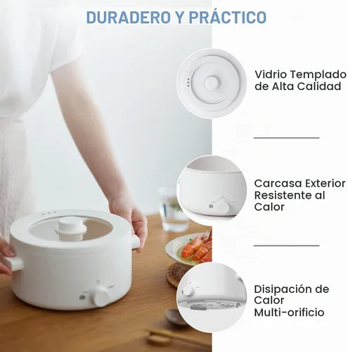 Vista 6 de [Usado] Cocina eléctrica, olla eléctrica antiadherente de esmalte