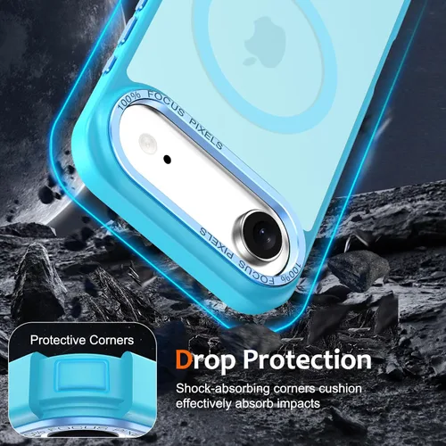 Vista 1098 de Anuck - Funda magnética para iPhone 11 compatible con MagSafe, carcasa trasera mate translúcida dura, borde de TPU, delgada, resistente a impactos