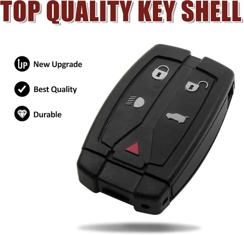 Vista 9 de X AUTOHAUX 2 unids 5 botones sin cortar insertar llavero entrada sin llave control remoto caso Shell para Land para Rover Freelander Discovery 2