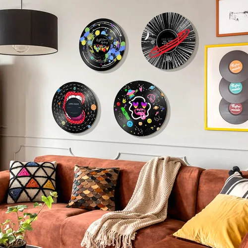 Vista 5 de Bnesi 4 pósteres de decoración de habitación hippie para habitación, pósteres estéticos de música, decoración retro, decoración de habitación Imagen