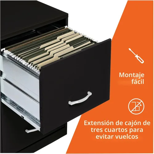 Vista 7 de Lorell Gabinete para archivos de 18" de profundidad con 2 cajones