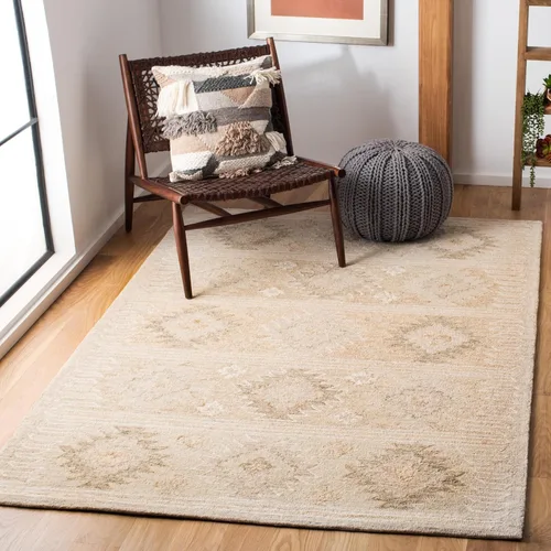 Vista 7 de SAFAVIEH Capri Collection - Alfombra de pasillo, 2 pies 3 pulgadas x 9 pies, color beige, lana hecha a mano, ideal para zonas de alto tráfico