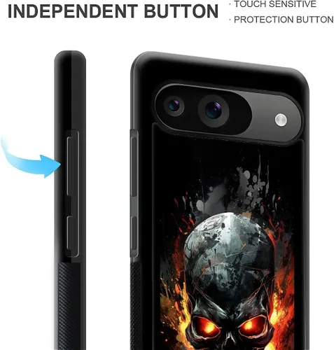 Vista 979 de Compatible con Google Pixel 4A 5G Mobile Case Creative Acrylic Panel trasero Silicona Protección Grip especialmente diseñado para Google Pixel 4A 5G
