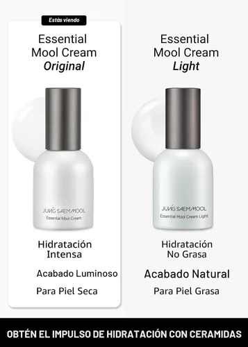 Vista 6 de JUNG SAEM MOOL Crema Esencial Mool 1 Fl Oz, Crema facial ligera y acuosa con ceramida y pantenol para una hidratación profunda y piel radiante