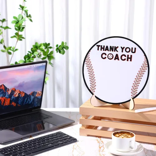 Vista 5 de Tenceur Letrero de placa con soporte y bolígrafo, regalo personalizado para jugadores de equipo para mujeres, hombres, cumpleaños, fiesta