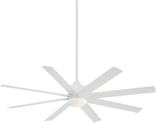 Vista 8 de MINKA-AIRE F888L-BNW Slipstream Ventilador de techo para exteriores de 65 pulgadas con luz LED regulable y motor de CC en acabado húmedo de níquel