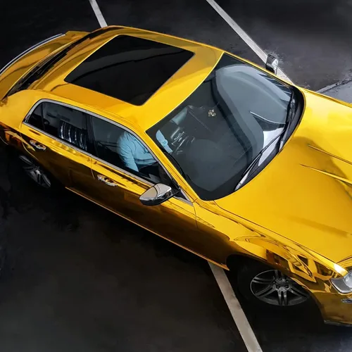 Vista 7 de TeckWrap - Vinilo autoadhesivo para envoltura de coche efecto espejo cromado, 29,2 x 152,4 cm (dorado)