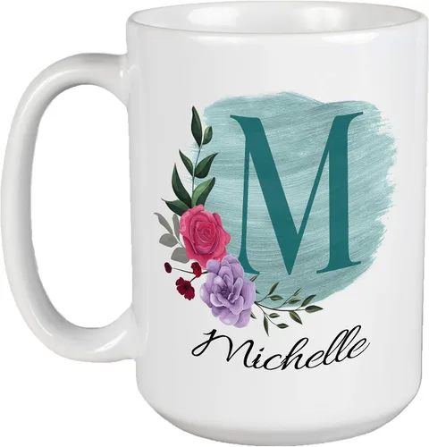 Vista 10 de Taza de café personalizada para tus amigos y familiares con inicial y nombre, regalo para todas las ocasiones, cumpleaños, Navidad, regalo de Acción