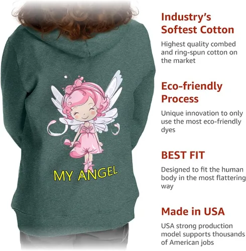 Vista 5 de My Angel Toddler Full-Zip Hoodie - Fantasy Toddler Hoodie - Paint Kids' Hoodie