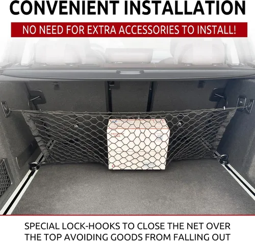 Vista 2 de Red de carga elástica para maletero estilo sobre para accesorios BMW X3 2017-2025 – Organizadores de maletero premium y almacenamiento – Red