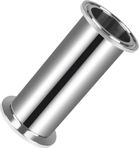 Vista 11 de Tubo de tres abrazaderas Tubo de 1,5 pulgadas OD Tubo de carrete sanitario Longitud del tubo de 12 pulgadas Extremo de abrazadera OD 1.988 in Tubo