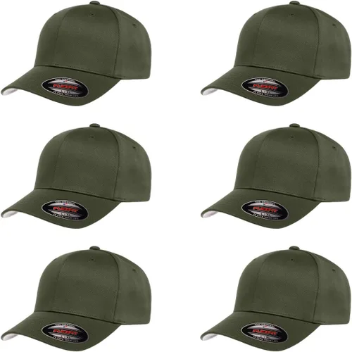 Vista 18 de Gorra de béisbol Flexfit Wooly Combed Premium de 6 paneles estructurada Ajuste elástico Paquete al por mayor disponible Negro