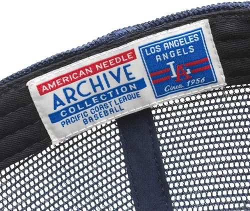Vista 2 de AMERICAN NEEDLE LA Angels MiLB Archive Valin Snapback Sombrero de béisbol (22018A-LOS-NAVY), marino