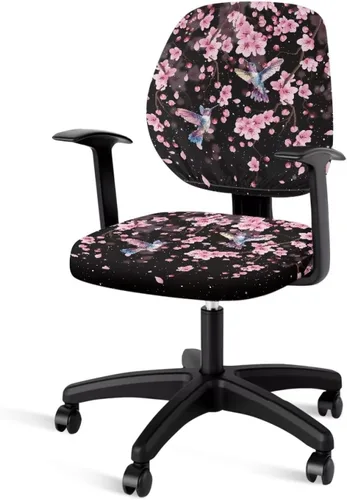 Vista 34 de Talayituse - Funda para silla de oficina o computadora con estampado de estrellas de playa, funda de asiento dividida elástica, extraíble y lavable