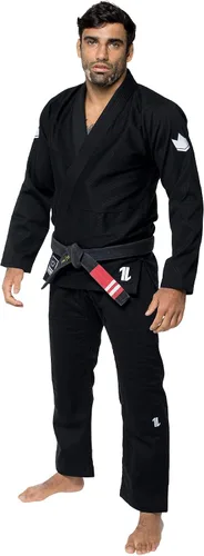 Vista 2 de KINGZ Brazilian Jiu Jitsu Gi Kimono BJJ ligero y duradero para hombre, IBJJF Legal 400gsm Pearl Weave Pro Training El único