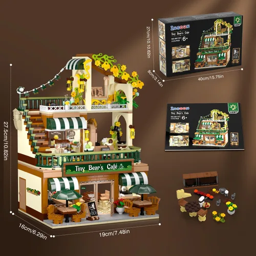 Vista 7 de INSOON City Coffee House - Juego de construcción con luces para adultos