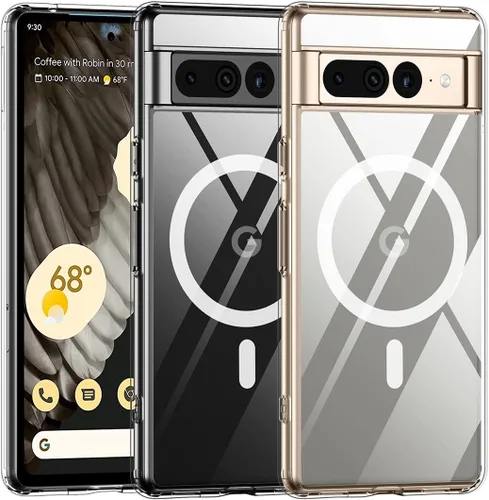 Vista 16 de TIANNIUKE Funda Magnética para Google Pixel 6, Transparente y Resistente al Amarilleo, Compatible con MagSafe, Funda Protectora Antigolpes de Ajuste
