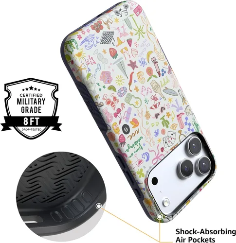 Vista 4 de Casely Funda para iPhone 17 Pro Max Todas las cosas divertidas Diversión en días laborables Diseño protector audaz Compatible con MagSafe