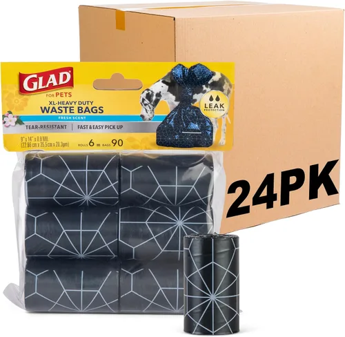 Vista 11 de Bolsas perfumadas para residuos de Glad para mascotas, bolsas de recogida de caca de mascotas resistentes a roturas con protección contra fugas