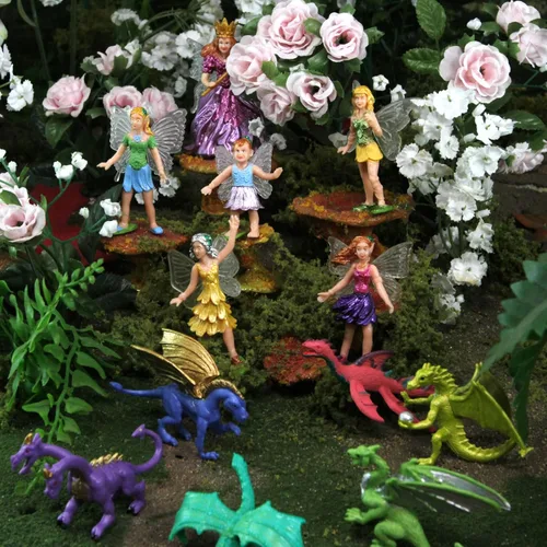 Vista 2 de Safari Ltd. Figuras de Super Toob de hadas y dragones, figuras detalladas de plástico en miniatura, juego de juguetes de fantasía para niños, niñas