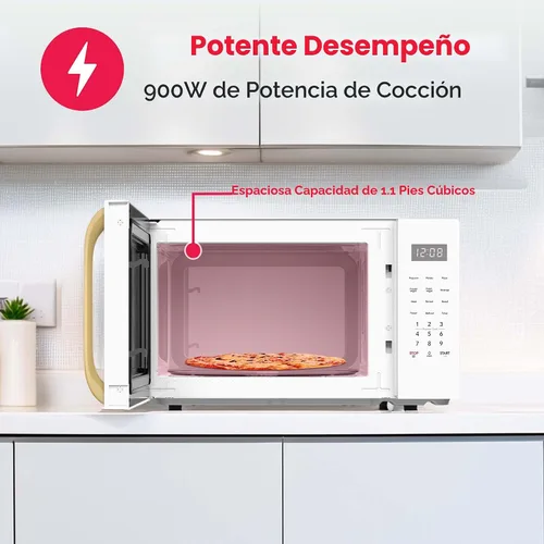 Vista 5 de FRIGIDAIRE Microondas retro de 1.05 pies cúbicos, oro blanco