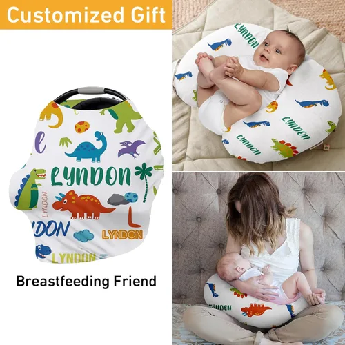 Vista 7 de Funda de asiento de automóvil personalizada para bebés, cubierta multiusos para asiento de automóvil con nombre, fundas de asiento de automóvil