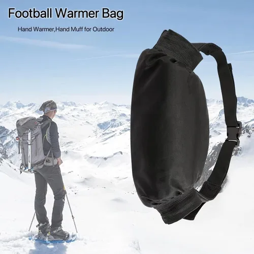 Vista 8 de Calentadores de manos de jugador de fútbol, orejeras de nailon recargables con correa de cintura, ideales para QB, RB, receptores, entrenadores