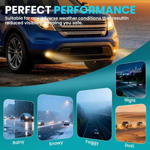 Vista 7 de Fog Lights Compatible With 2013 2014 2015 Ford Explorer Front Bumper Driving Lamp Assembly Clear Lens