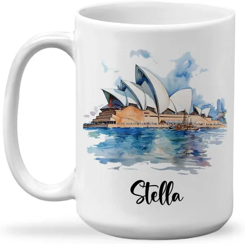 Vista 17 de Tazas de viaje con nombre personalizado Mount Rushmore National Memorial, tazas de viaje de cerámica personalizadas con diseño de lugar famoso