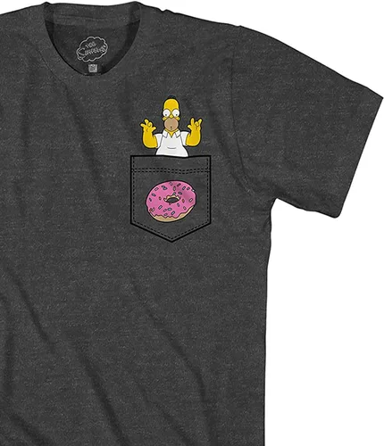 Vista 5 de The Simpsons Camiseta con logotipo de Krusty The Clown para hombre con logotipo de Krusty Burger