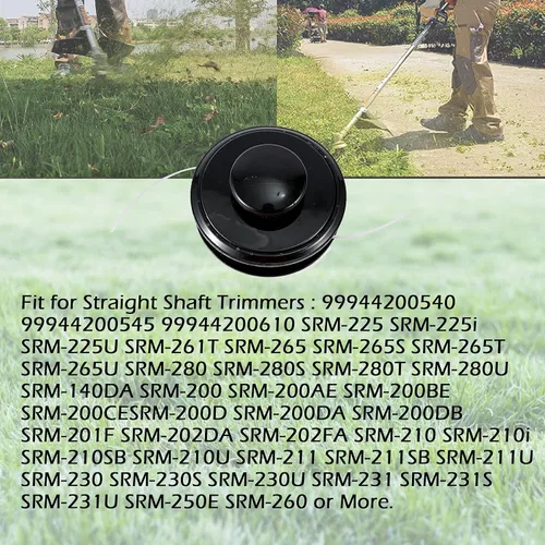 Vista 3 de Dyna-Living Repuesto de cabezal de recortadora de eco para Echo, cabezal de choque ecomático para recortadoras de eje recto SRM, cabezal