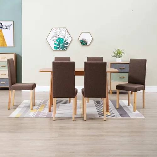 Vista 18 de Set of 2 Black Fabric Dining Chairs with Rubber Wood Frame, Traditional Design Comfortable Sturdy for Kitchen Dining Room Furniture