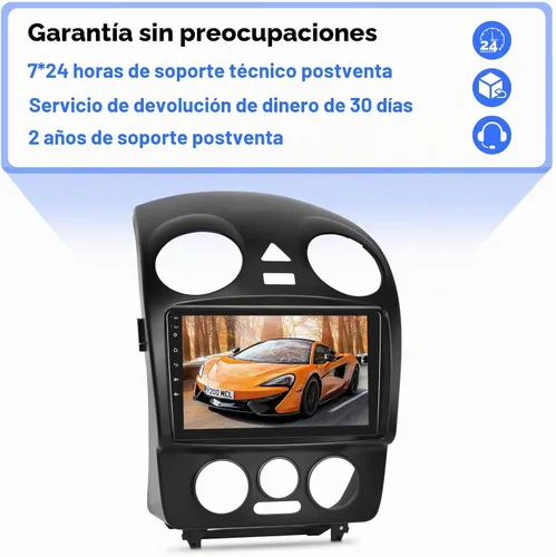 Vista 7 de [2 GB+64 GB] Radio de coche para Volkswagen VW Beetle 2004-2010, 9 pulgadas Android 13 pantalla táctil estéreo, Carplay/Android Auto/Hi-Fi