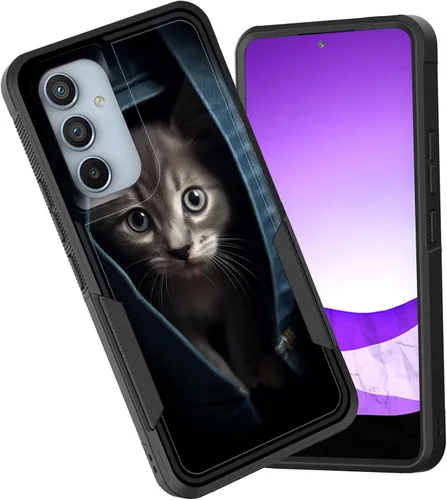 Vista 66 de Funda protectora para Galaxy A13 5G, doble capa híbrida resistente a prueba de golpes, policarbonato duro, silicona suave, TPU, funda protectora