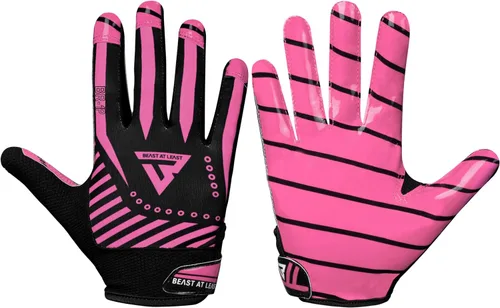 Vista 10 de Guantes de fútbol juvenil, guantes de fútbol transpirables para niños y adultos, guantes de receptor ancho para jóvenes, guantes ideales para un