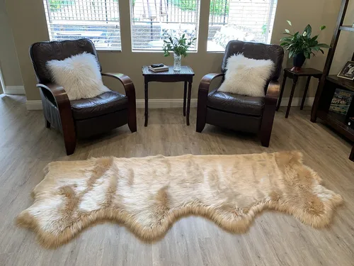 Vista 73 de LAMBZY Alfombra de pelo de oveja sintética, hipoalergénica, súper suave, sedosa para sala de estar, habitación de los niños, sofá