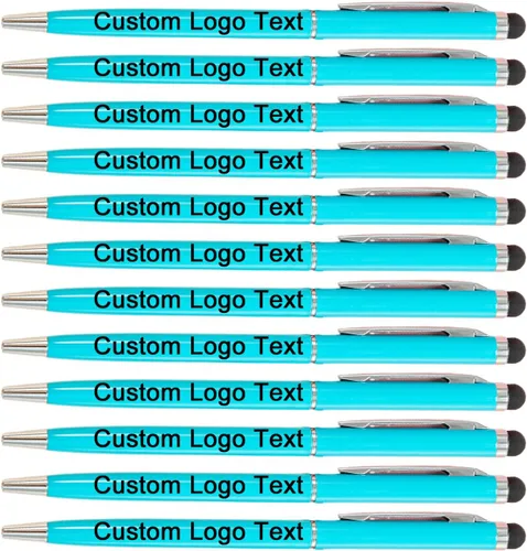 Vista 9 de Bolígrafos personalizados con nombre, icono, logotipo, texto, bolígrafo personalizado con lápiz capacitivo para iglesia de negocios, 100