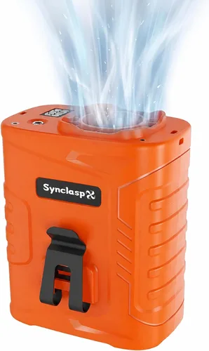 Vista 11 de Ventilador de cintura, ventilador recargable de clip de cinturón de 10000 mAh, flujo de aire turbo de 59 pies/s, 18500 rpm, 6 velocidades, hasta 35