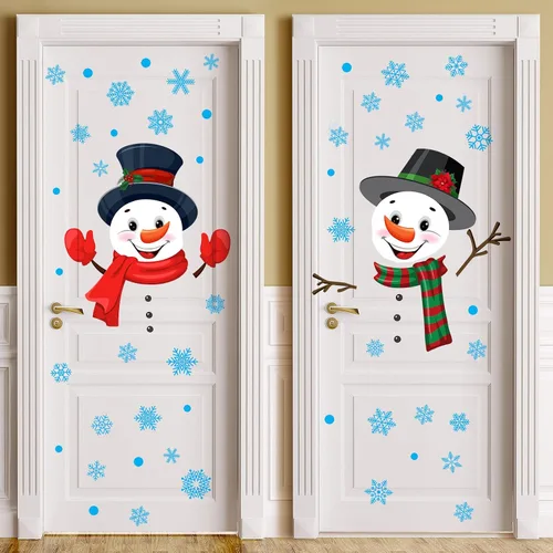 Vista 8 de Kajaia 4 piezas Adhesivos de puerta de Pascua felices Adhesivos de refrigerador Huevo de Pascua Flor de Pascua Conejo de Pascua Adhesivos de pared