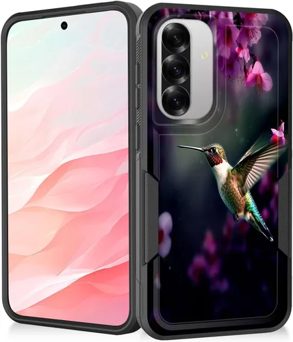 Vista 171 de Funda para Galaxy A14 5G, resistente de doble capa híbrida de policarbonato duro, goma suave, a prueba de golpes, funda protectora resistente