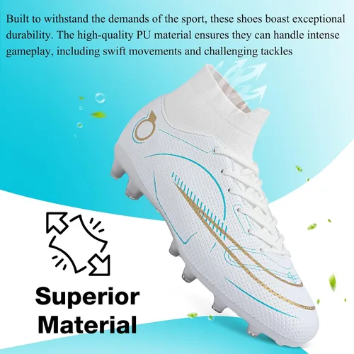 Vista 2 de GRESKY Zapatos de fútbol para hombre y mujer, zapatos de fútbol para niño grande AGTF